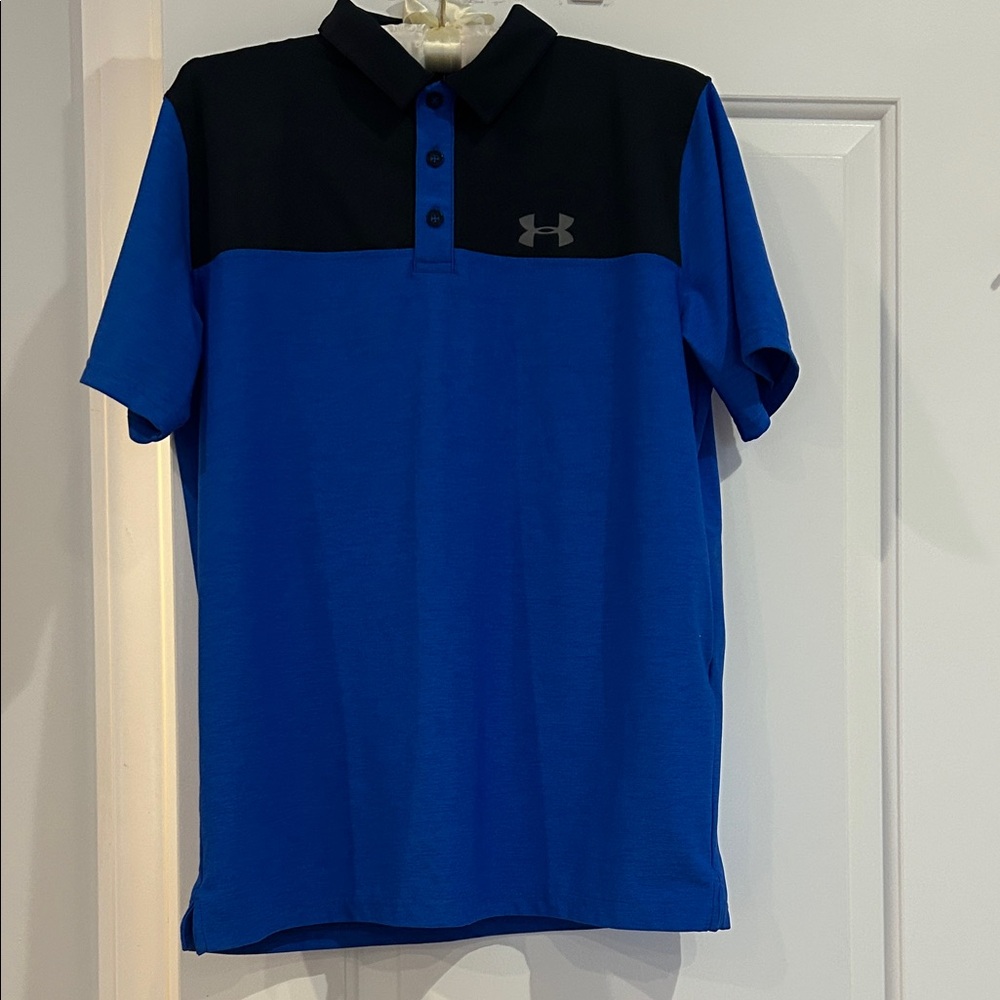 Under Armour Youth Black and Blue Polo